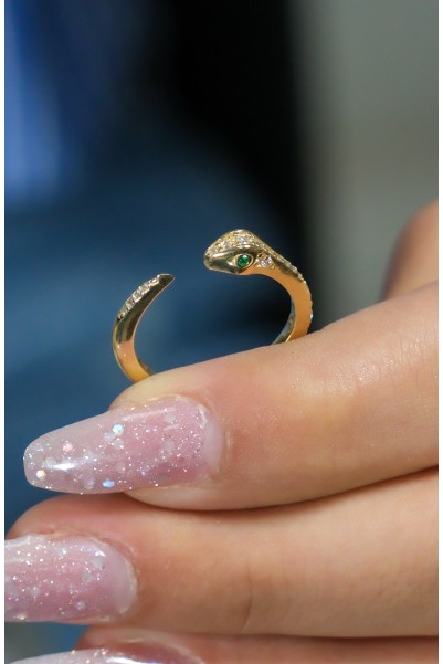 YILAN MODEL YÜZÜK 14 AYAR A080556