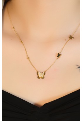 DORİKALI KELEBEK KOLYE 22 AYAR A080786 DORİKALI KELEBEK KOLYE 22 AYAR A080786