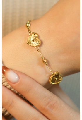 DORİKALI KALP BİLEKLİK 22 AYAR A080796 DORİKALI KALP BİLEKLİK 22 AYAR A080796