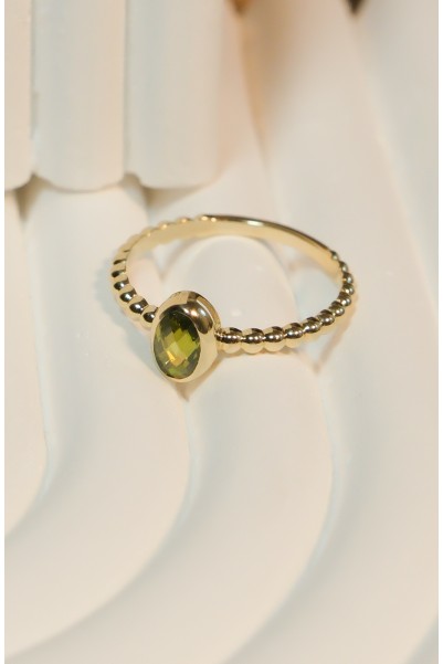 YEŞİL TAŞLI YÜZÜK 14 AYAR A082289