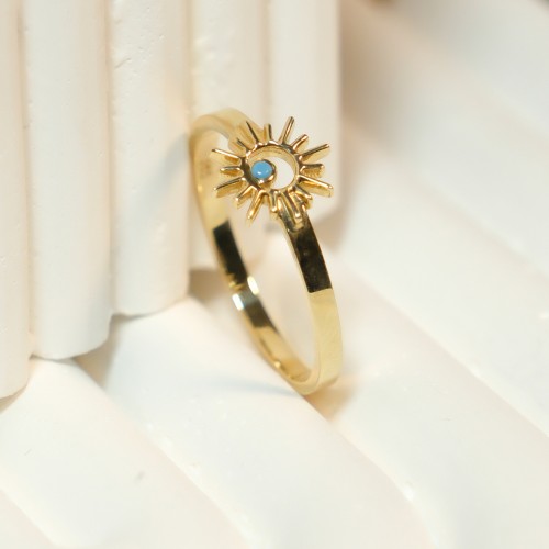 MAVİ TAŞLI GÜNEŞ MODEL YÜZÜK 14 AYAR A082291 MAVİ TAŞLI GÜNEŞ MODEL YÜZÜK 14 AYAR A082291