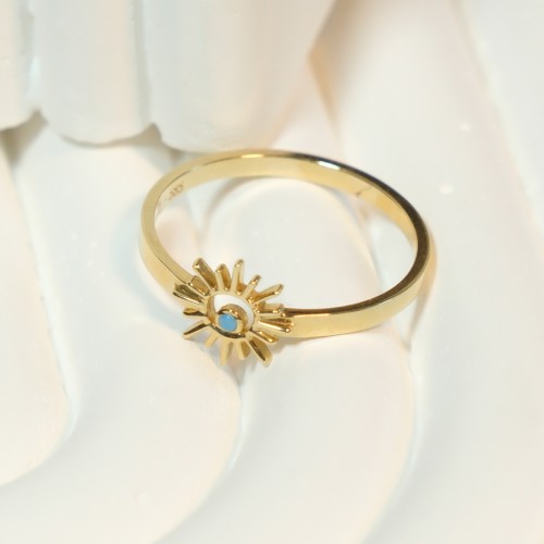 MAVİ TAŞLI GÜNEŞ MODEL YÜZÜK 14 AYAR A082291 MAVİ TAŞLI GÜNEŞ MODEL YÜZÜK 14 AYAR A082291