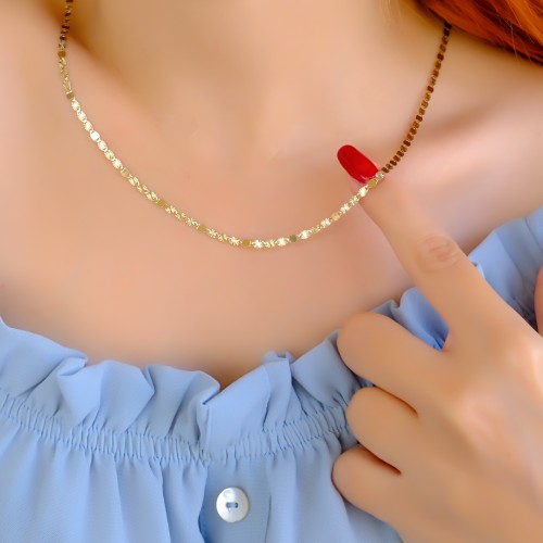 ÇITIR ZİNCİR KOLYE 14 AYAR A084994 ÇITIR ZİNCİR KOLYE 14 AYAR A084994