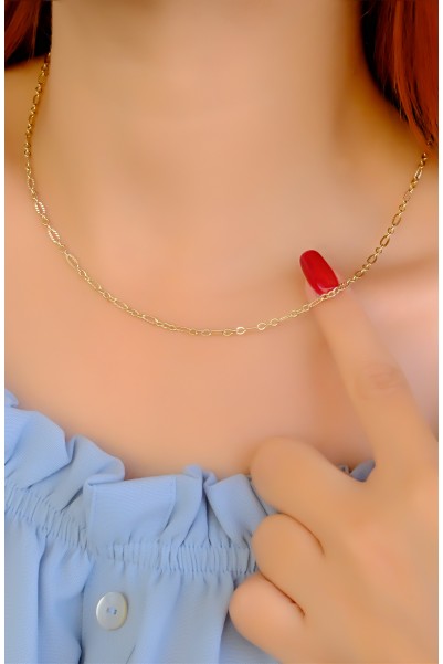 ÇITIR ZİNCİR KOLYE 14 AYAR A085001