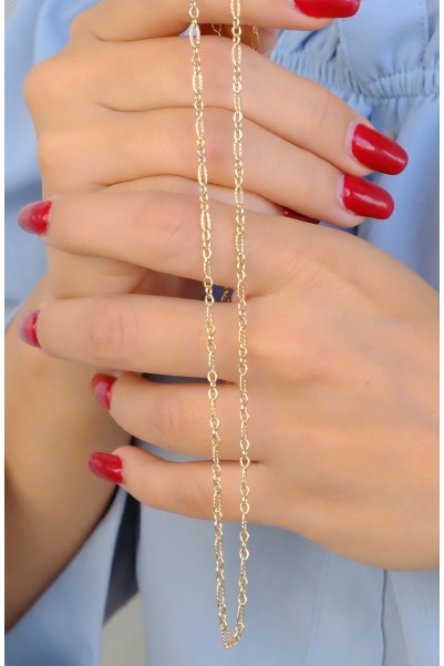 ÇITIR ZİNCİR KOLYE 14 AYAR A085001