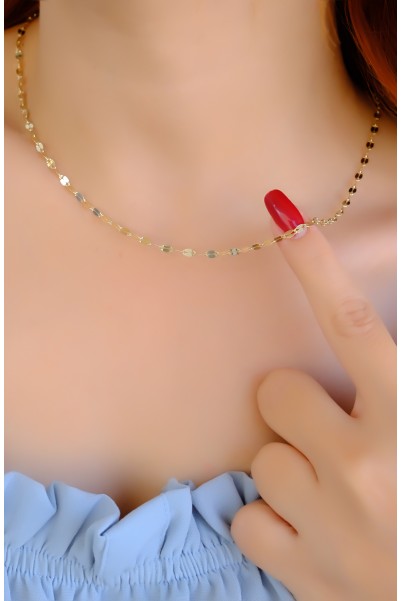 PULLU ZİNCİR KOLYE 14 AYAR A085005 PULLU ZİNCİR KOLYE 14 AYAR A085005