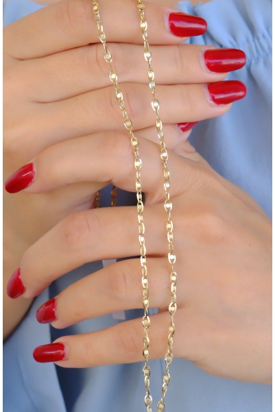 PULLU ZİNCİR KOLYE 14 AYAR A085011 PULLU ZİNCİR KOLYE 14 AYAR A085011