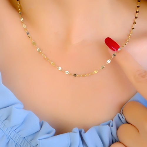 PULLU ZİNCİR KOLYE 14 AYAR A085016 PULLU ZİNCİR KOLYE 14 AYAR A085016