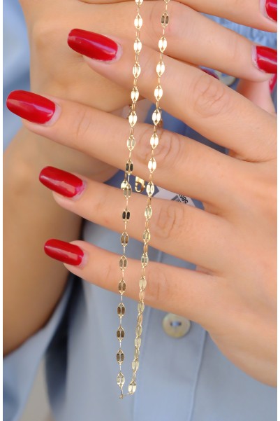 PULLU ZİNCİR KOLYE 14 AYAR A085016 PULLU ZİNCİR KOLYE 14 AYAR A085016