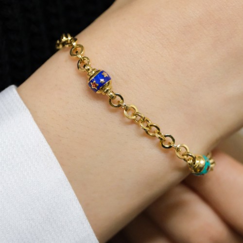 MİNELİ ZİNCİR BİLEKLİK 14 AYAR A057746 MİNELİ ZİNCİR BİLEKLİK 14 AYAR A057746