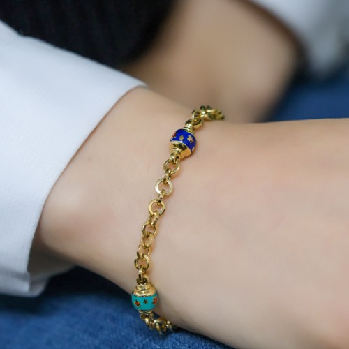 MİNELİ ZİNCİR BİLEKLİK 14 AYAR A057746 MİNELİ ZİNCİR BİLEKLİK 14 AYAR A057746