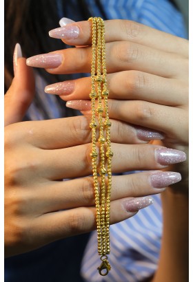 ÜÇ SIRA DORİKA BİLEKLİK 22 AYAR AT03158