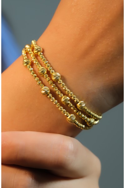 ÜÇ SIRA DORİKA BİLEKLİK 22 AYAR AT03158