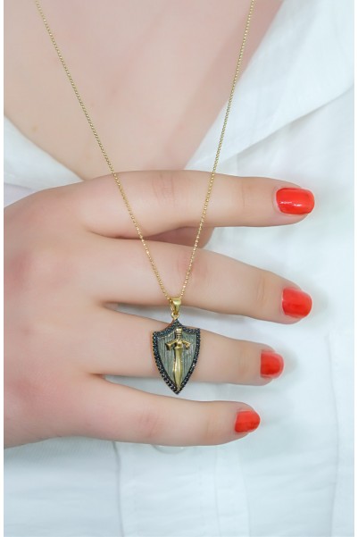 KILIÇ KALKAN KOLYE 14 AYAR AT03686 KILIÇ KALKAN KOLYE 14 AYAR AT03686