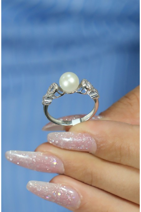 İNCİ YÜZÜK 14 AYAR AT03893