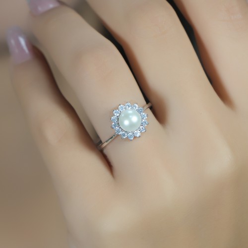 İNCİ YÜZÜK 14 AYAR AT04416