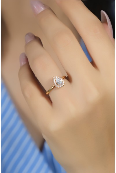 BAGET YÜZÜK 14 AYAR AT05700