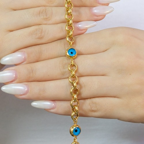 NAZAR BONCUK BİLEKLİK 22 AYAR AT06107 NAZAR BONCUK BİLEKLİK 22 AYAR AT06107