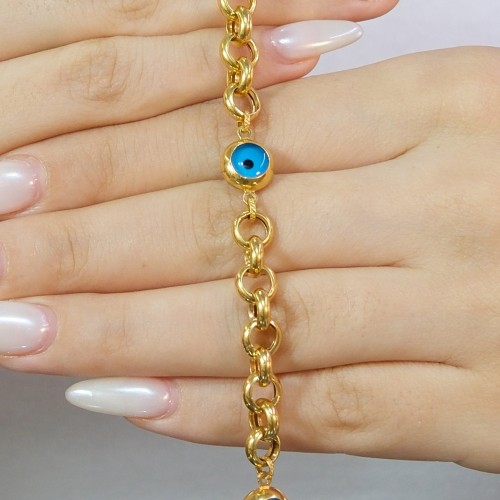 NAZAR BONCUK BİLEKLİK 22 AYAR AT06107 NAZAR BONCUK BİLEKLİK 22 AYAR AT06107