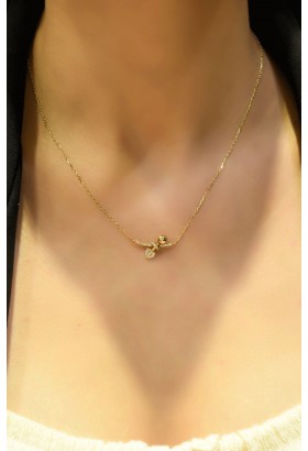 TAŞLI TASARIM KOLYE 14 AYAR AT01751 TAŞLI TASARIM KOLYE 14 AYAR AT01751