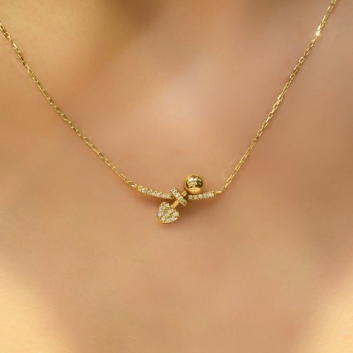 TAŞLI TASARIM KOLYE 14 AYAR AT01751 TAŞLI TASARIM KOLYE 14 AYAR AT01751