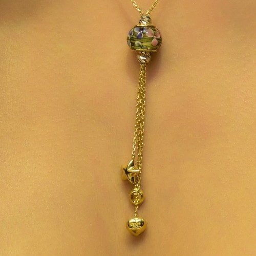 PÜSKÜLLÜ SALLANTILI KOLYE 14 AYAR ATS9507