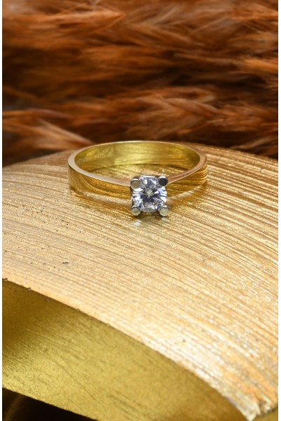 TEKTAŞ YÜZÜK 14 AYAR A07889