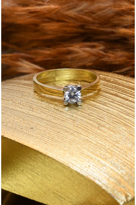 TEKTAŞ YÜZÜK 14 AYAR A07889