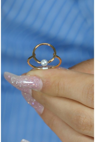 İNCİ BONCUKLU TASARIM YÜZÜK 14 AYAR ATS8021 İNCİ BONCUKLU TASARIM YÜZÜK 14 AYAR ATS8021