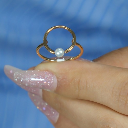 İNCİ BONCUKLU TASARIM YÜZÜK 14 AYAR ATS8021 İNCİ BONCUKLU TASARIM YÜZÜK 14 AYAR ATS8021