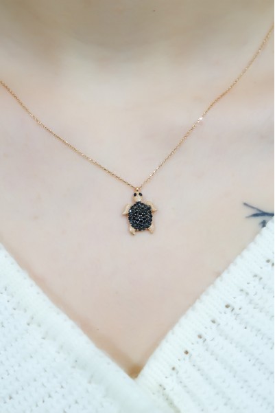 KAPLUMBAĞA FİGÜRLÜ KOLYE 14 AYAR ATS8980 KAPLUMBAĞA FİGÜRLÜ KOLYE 14 AYAR ATS8980