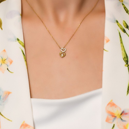 KALPLİ TASARIM KOLYE 14 AYAR ATS9633 KALPLİ TASARIM KOLYE 14 AYAR ATS9633