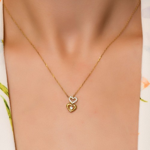 KALPLİ TASARIM KOLYE 14 AYAR ATS9633 KALPLİ TASARIM KOLYE 14 AYAR ATS9633