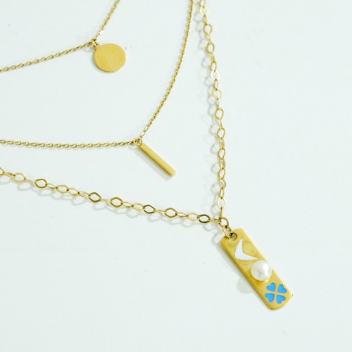 ÜÇLÜ SALLANTILI KOLYE 14 AYAR ATS9668 ÜÇLÜ SALLANTILI KOLYE 14 AYAR ATS9668