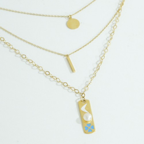 ÜÇLÜ SALLANTILI KOLYE 14 AYAR ATS9668 ÜÇLÜ SALLANTILI KOLYE 14 AYAR ATS9668