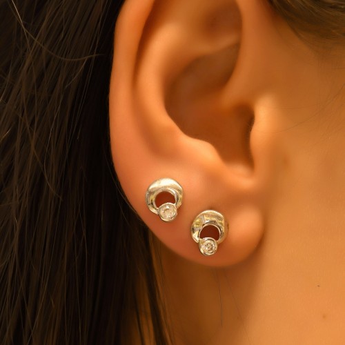 TAŞLI KÜPE 14 AYAR A001043 TAŞLI KÜPE 14 AYAR A001043