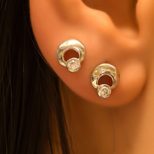 TAŞLI KÜPE 14 AYAR A001043 TAŞLI KÜPE 14 AYAR A001043