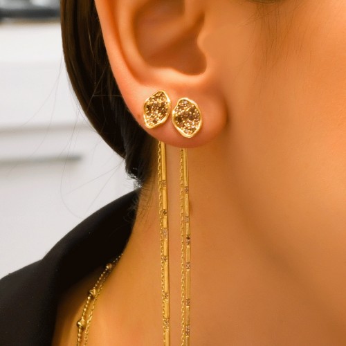 SALLANTILI KÜPE 14 AYAR A015576 SALLANTILI KÜPE 14 AYAR A015576