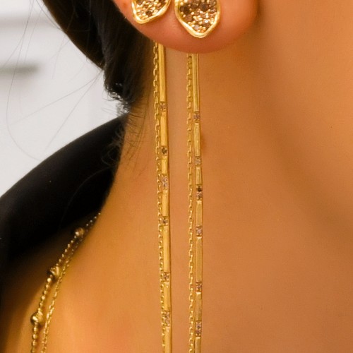 SALLANTILI KÜPE 14 AYAR A015576 SALLANTILI KÜPE 14 AYAR A015576