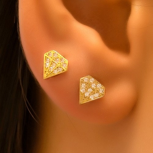 TAŞLI KÜPE 14 AYAR A057115 TAŞLI KÜPE 14 AYAR A057115