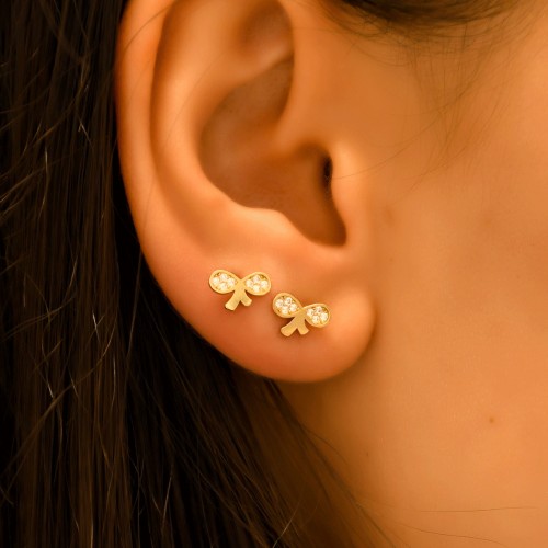 TAŞLI FİYONK KÜPE 14 AYAR A057134 TAŞLI FİYONK KÜPE 14 AYAR A057134