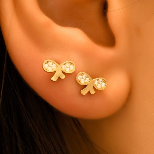 TAŞLI FİYONK KÜPE 14 AYAR A057134 TAŞLI FİYONK KÜPE 14 AYAR A057134