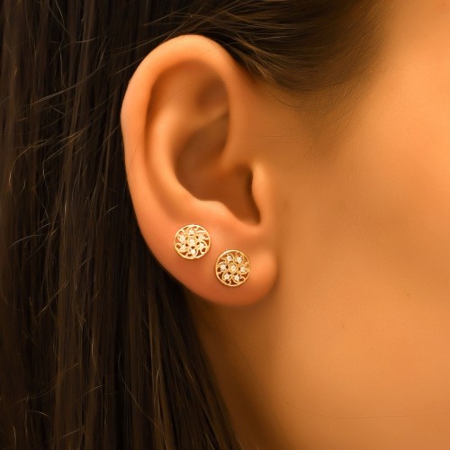 TAŞLI KÜPE 14 AYAR A057164 TAŞLI KÜPE 14 AYAR A057164