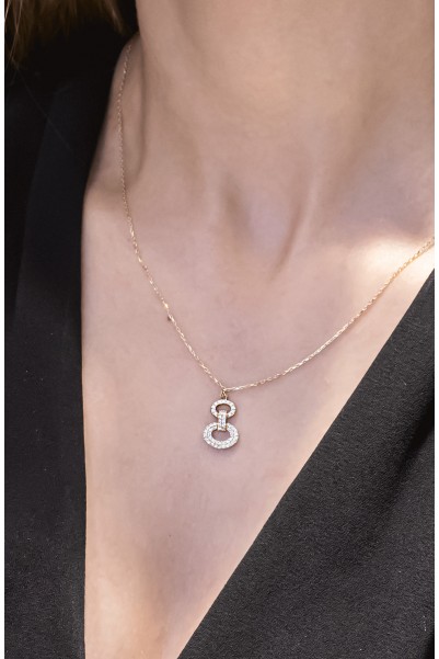 TAŞLI TASARIM KOLYE 14 AYAR AT01600 TAŞLI TASARIM KOLYE 14 AYAR AT01600