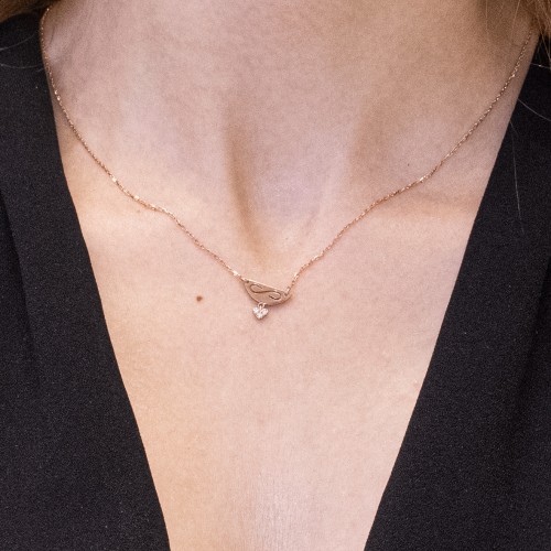 SONSUZLUK KALP KOLYE 14 AYAR ATS8037 SONSUZLUK KALP KOLYE 14 AYAR ATS8037