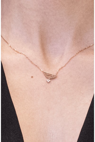 SONSUZLUK KALP KOLYE 14 AYAR ATS8037