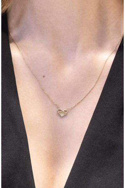 SONSUZLUK KALP KOLYE 14 AYAR ATS9865 SONSUZLUK KALP KOLYE 14 AYAR ATS9865