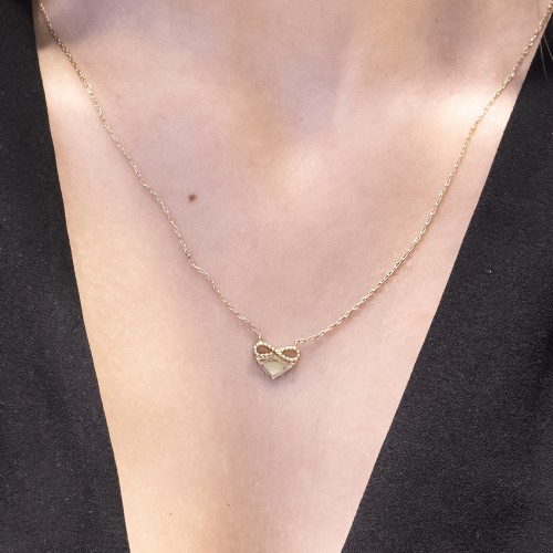 SONSUZLUK KALP KOLYE 14 AYAR ATS9865 SONSUZLUK KALP KOLYE 14 AYAR ATS9865