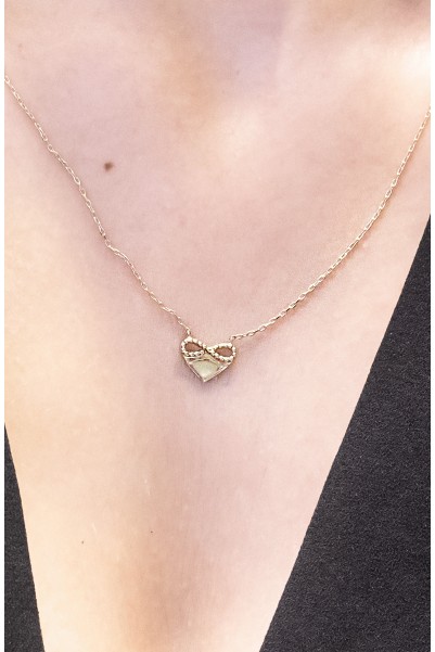 SONSUZLUK KALP KOLYE 14 AYAR ATS9865 SONSUZLUK KALP KOLYE 14 AYAR ATS9865