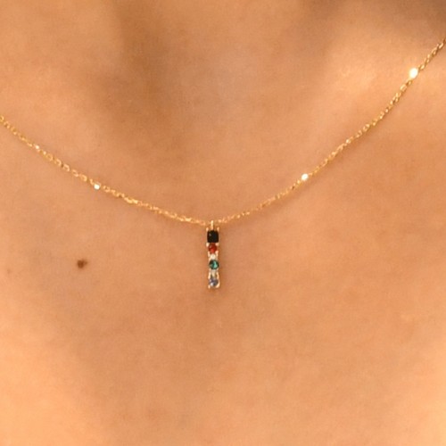 RENKLİ TAŞLI KOLYE 14 AYAR A056365 RENKLİ TAŞLI KOLYE 14 AYAR A056365